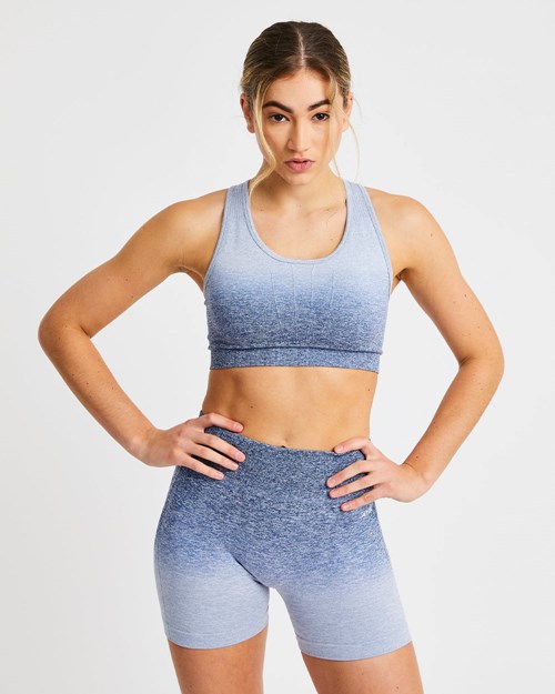 AYBL Pulse Ombré Seamless Sports Bra Donkerblauw | 2534017-FR