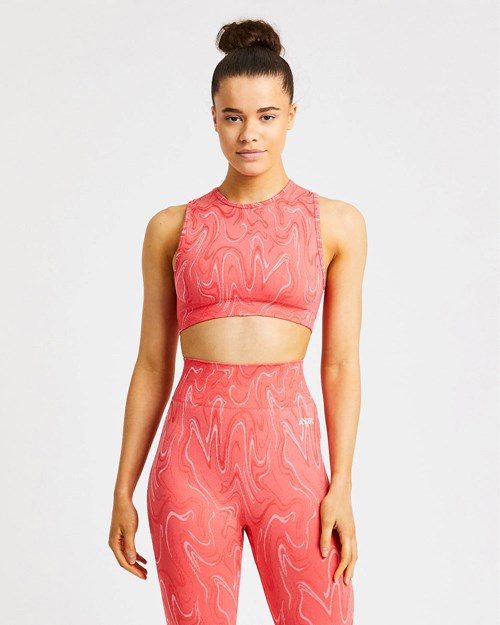 AYBL Velocity Seamless Crop Vest Koraal | 8935710-XK