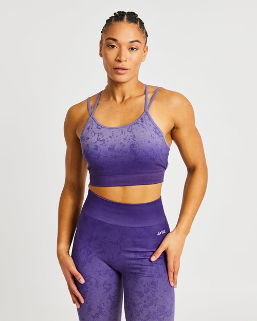 AYBL Flare Seamless Sports Bra Paars | 8631407-DJ