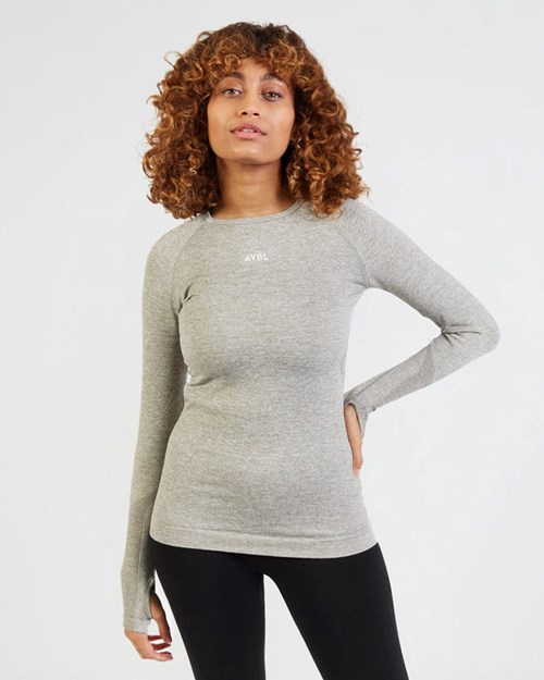 AYBL Motion Seamless Long Sleeve Top Khaki | 0256931-OL