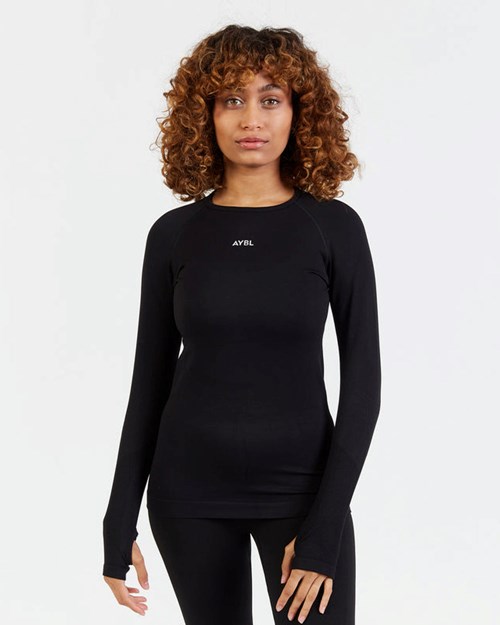 AYBL Motion Seamless Long Sleeve Top Zwart | 3980264-HZ