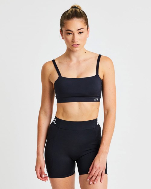 AYBL Essential Bandeau Sports Bra Zwart | 0352684-HJ