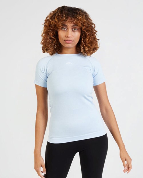 AYBL Motion Seamless T Shirt Blauw | 8214637-FD