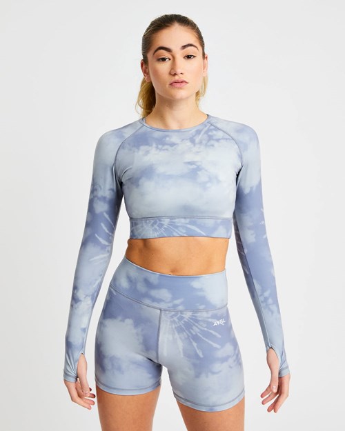 AYBL Core Long Sleeve Crop Top Grijs | 1792803-XD