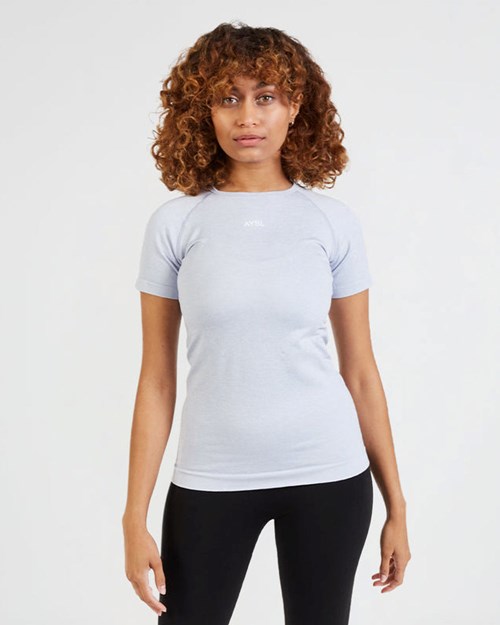 AYBL Motion Seamless T Shirt Blauw | 5320471-NJ