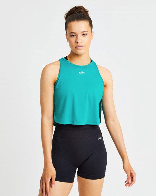 AYBL Strive Crop Vest Turquoise | 9063754-XA