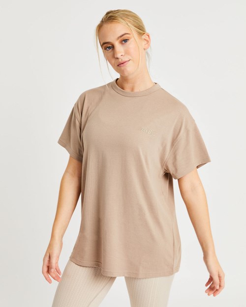 AYBL Luxe T Shirt Mocha | 5403812-TJ