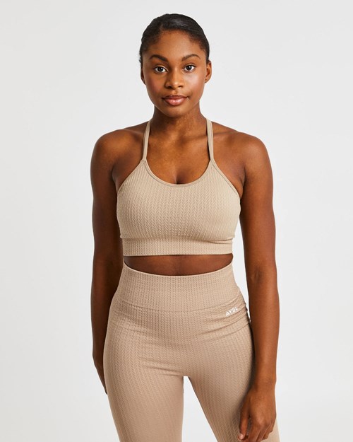 AYBL Luxe Seamless Sports Bra Mocha | 9078516-GV