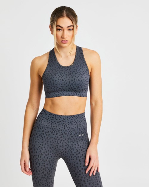 AYBL Evolve Speckle Seamless Sports Bra Charcoal | 5673980-FJ