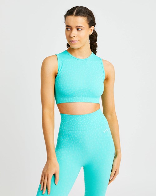 AYBL Evolve Speckle Seamless Crop Vest Groen | 3584106-IX