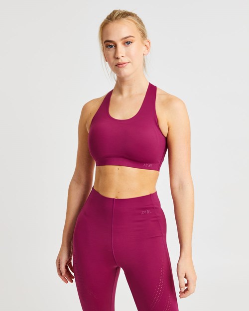 AYBL Fusion Sports Bra Berry Wine | 1209368-QL