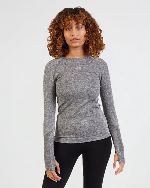 AYBL Motion Seamless Long Sleeve Top Grijs | 6152384-KJ