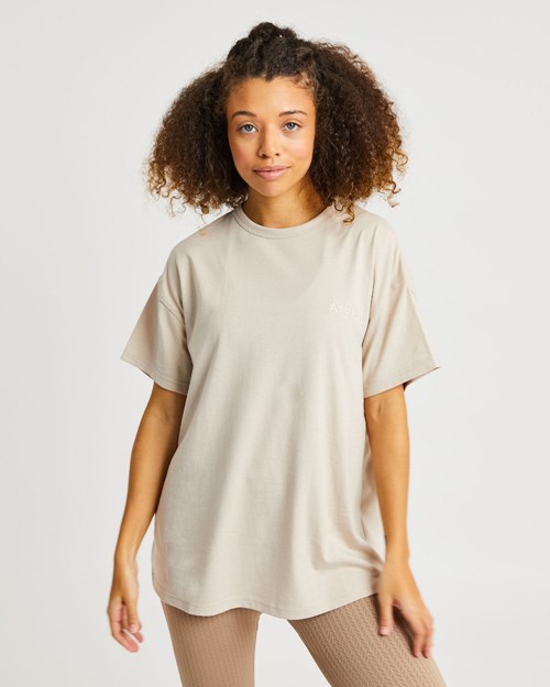 AYBL Luxe T Shirt Sand | 6938542-DV