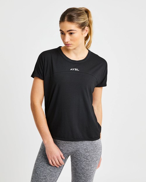 AYBL Boxy T Shirt Zwart | 7801659-ME