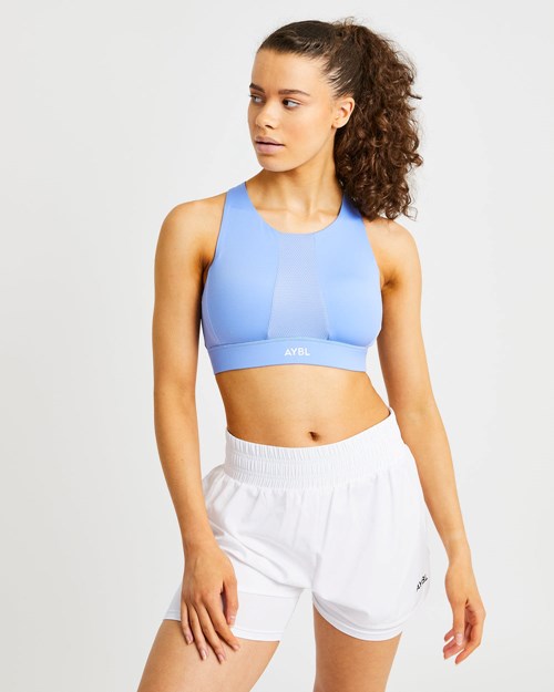 AYBL Sportive High Neck Sports Bra Blauw | 7304925-MN