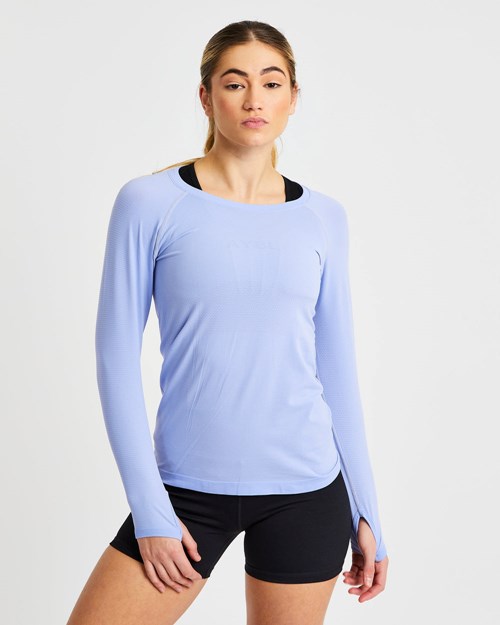 AYBL Embrace Seamless Long Sleeve T Shirt Blauw | 0586792-FS