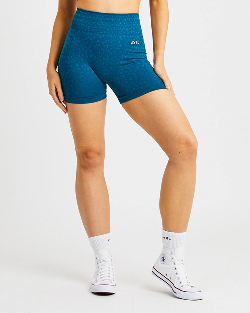 AYBL Evolve Speckle Seamless Shorts Teal | 8912756-OR