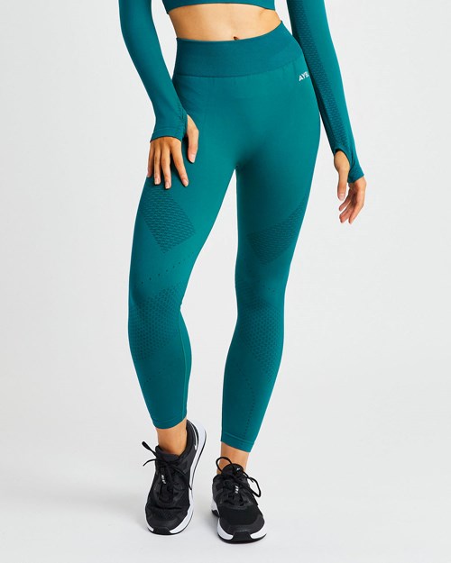 AYBL Ignite Seamless Leggings Hyper Teal | 9076438-BA