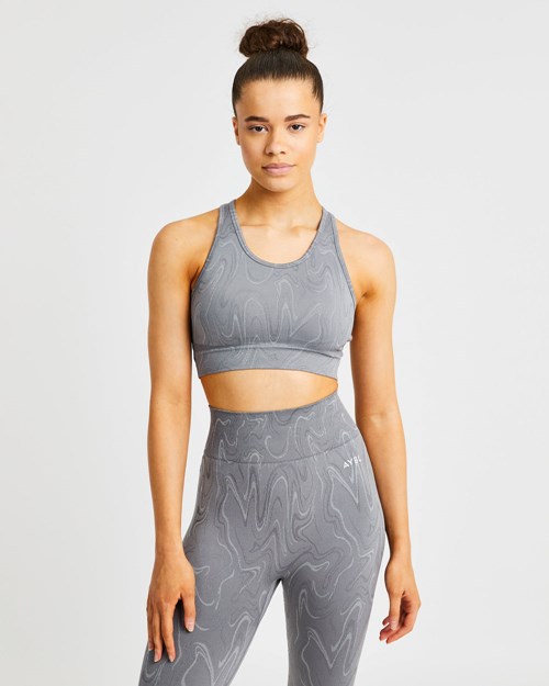 AYBL Velocity Seamless Sports Bra Grijs | 8624193-VI