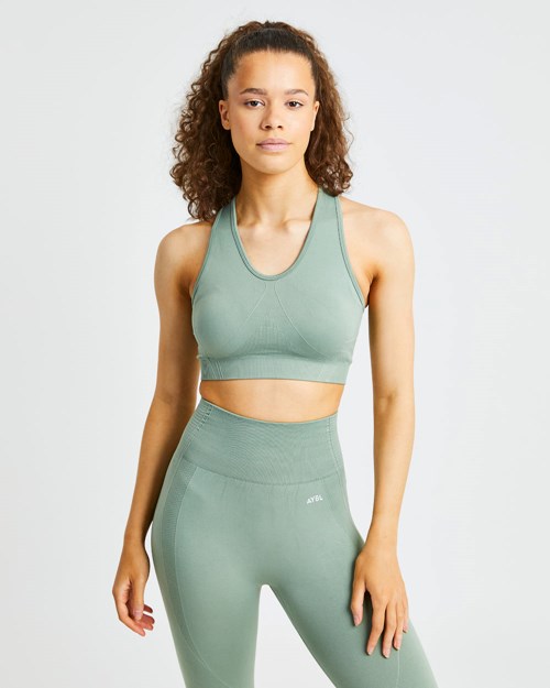 AYBL Balance V2 Seamless Sports Bra Olijfgroen Groen | 9654210-PZ