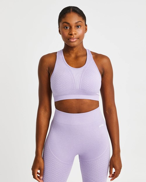 AYBL Impact Seamless Sports Bra Lilac | 7014839-ZJ