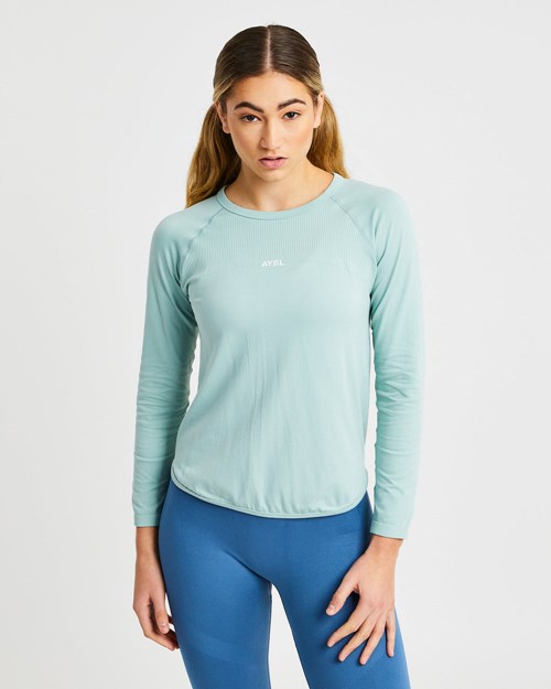 AYBL Reform Seamless Long Sleeve T Shirt Groen | 7143590-CD