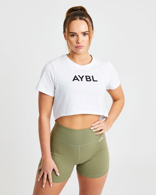 AYBL Crop T Shirt Wit | 4279608-IG