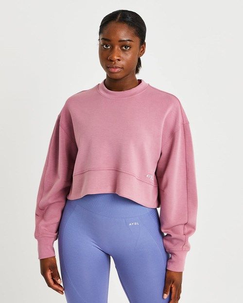 AYBL Oversized Crop Jumper Roze Roze | 7805214-CQ