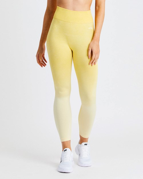 AYBL Pulse Ombré Seamless Leggings Geel | 5329687-TE