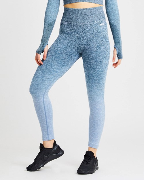 AYBL Pulse Ombré Seamless Leggings Teal | 3819047-PR