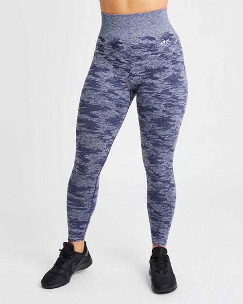 AYBL Evolve Camo Seamless Leggings Donkerblauw | 0576812-LU