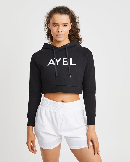 AYBL Staple Crop Hoodie Zwart | 0718459-OS