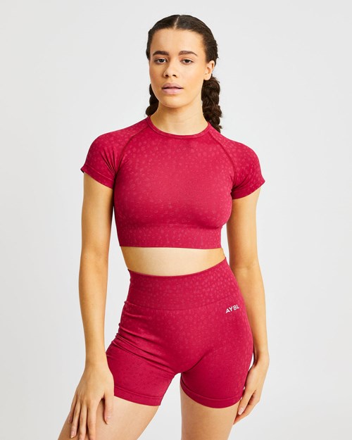 AYBL Evolve Speckle Seamless Crop Top Raspberry | 4897120-OM