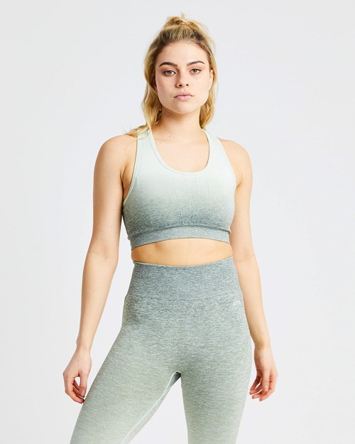 AYBL Pulse Ombré Seamless Sports Bra Khaki | 8742690-ZM