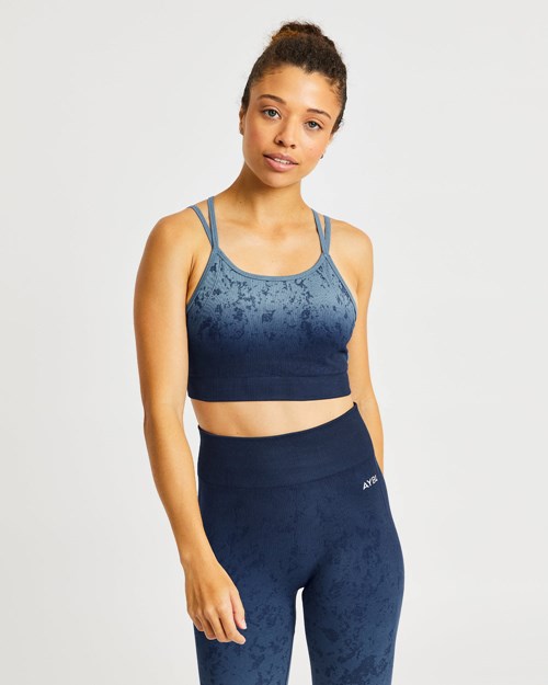 AYBL Flare Seamless Sports Bra Blauw | 9871652-MJ