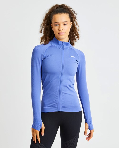 AYBL Ignite Seamless Zip Jacket Blauw | 7356194-OY