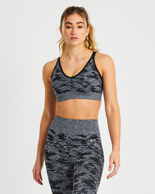 AYBL Evolve Camo Seamless Sports Bra Zwart | 4605321-AB