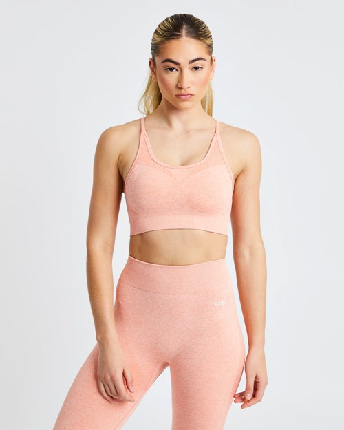 AYBL Motion Seamless Sports Bra Peach Marl | 9203567-FI