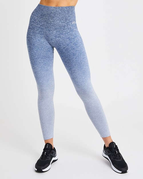 AYBL Pulse Ombré Seamless Leggings Donkerblauw | 8315420-KD