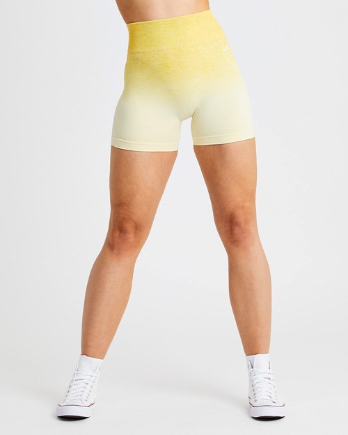 AYBL Pulse Ombré Seamless Shorts Geel | 6137259-BC