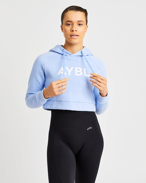 AYBL Staple Crop Hoodie Blauw | 1857932-KG