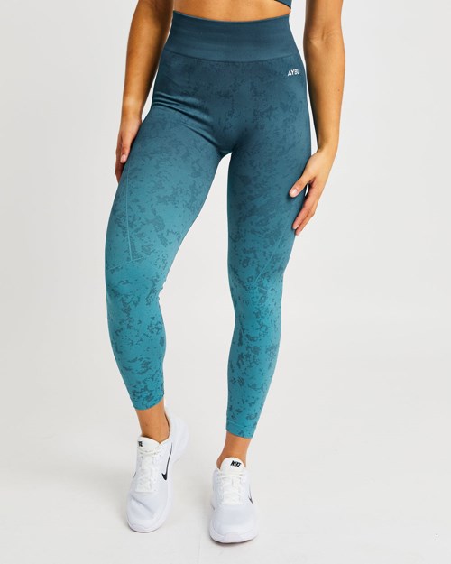 AYBL Flare Seamless Leggings Teal | 3470128-VR