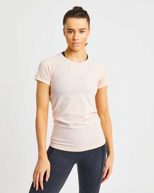 AYBL Embrace Seamless T Shirt Soft Peach | 1485967-YC