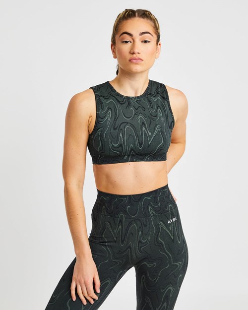 AYBL Velocity Seamless Crop Vest Zwart | 2605748-JW