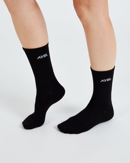 AYBL Everyday Crew Socks (3 Pack) Zwart | 9580312-PY