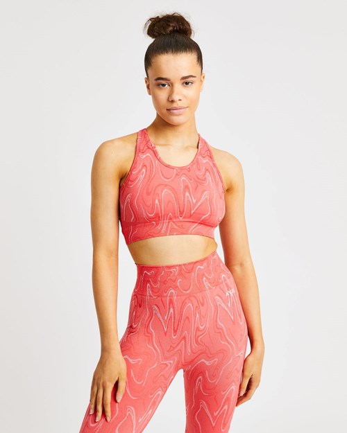 AYBL Velocity Seamless Sports Bra Koraal | 5048631-KJ