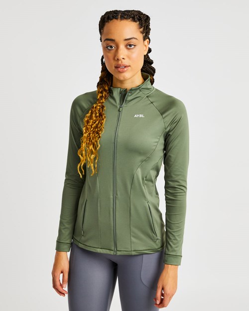 AYBL Effortless Zip Jacket Olijfgroen Groen | 7950264-AS