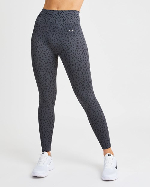 AYBL Evolve Speckle Seamless Leggings Charcoal | 6059127-XQ