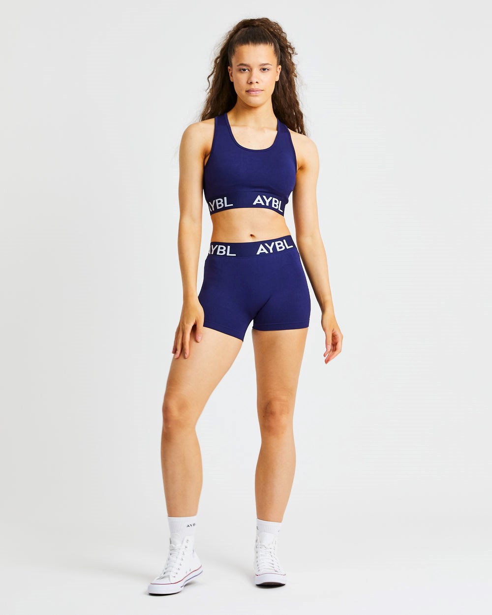 AYBL Staple Seamless Low Rise Shorts Donkerblauw | 5493180-LC