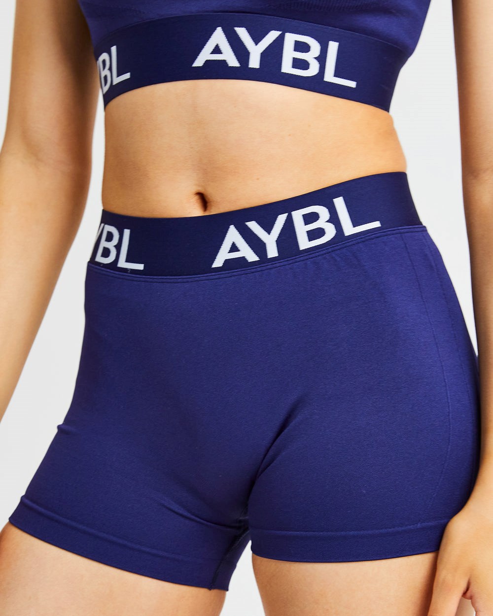 AYBL Staple Seamless Low Rise Shorts Donkerblauw | 5493180-LC